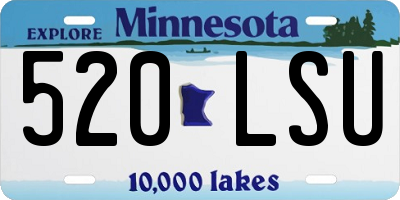 MN license plate 520LSU