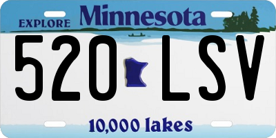 MN license plate 520LSV