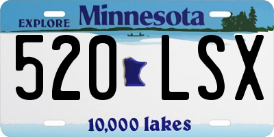 MN license plate 520LSX