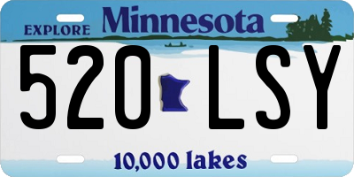 MN license plate 520LSY