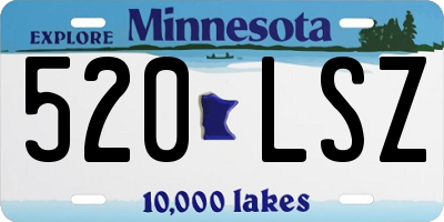 MN license plate 520LSZ