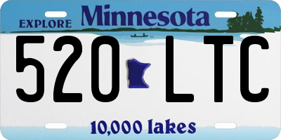MN license plate 520LTC