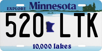 MN license plate 520LTK
