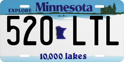 MN license plate 520LTL