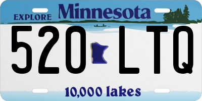 MN license plate 520LTQ