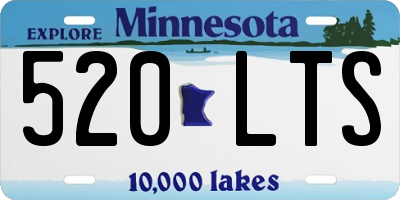 MN license plate 520LTS