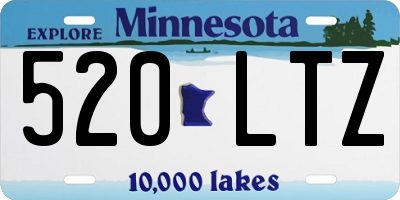 MN license plate 520LTZ