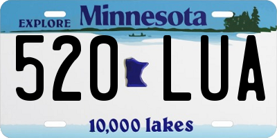 MN license plate 520LUA