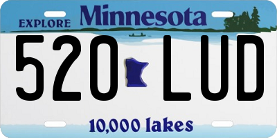 MN license plate 520LUD