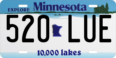 MN license plate 520LUE