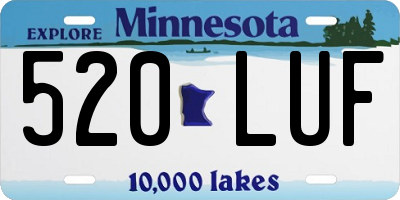 MN license plate 520LUF