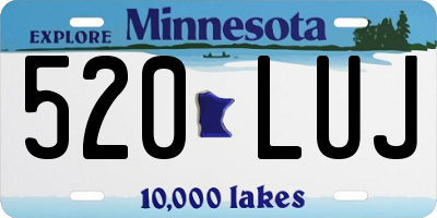MN license plate 520LUJ
