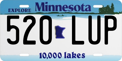 MN license plate 520LUP