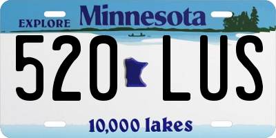 MN license plate 520LUS
