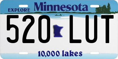 MN license plate 520LUT