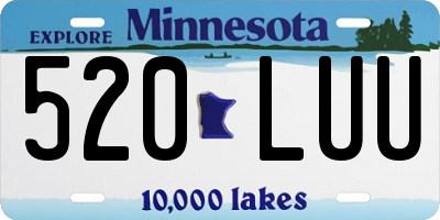 MN license plate 520LUU