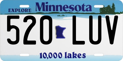 MN license plate 520LUV