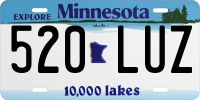 MN license plate 520LUZ
