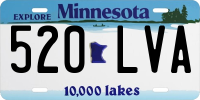 MN license plate 520LVA