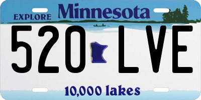 MN license plate 520LVE