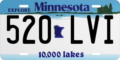 MN license plate 520LVI