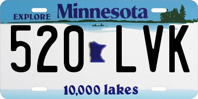 MN license plate 520LVK