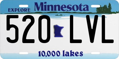 MN license plate 520LVL