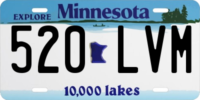 MN license plate 520LVM