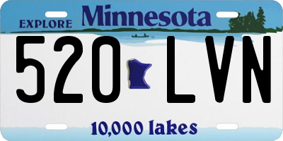 MN license plate 520LVN