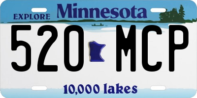 MN license plate 520MCP