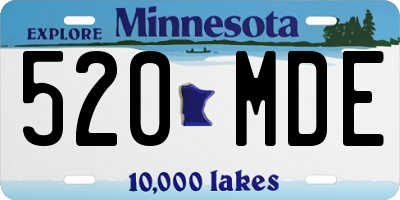 MN license plate 520MDE