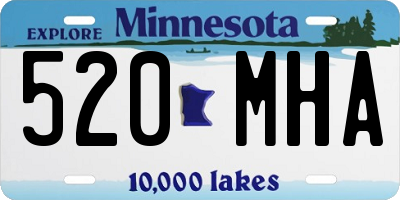 MN license plate 520MHA