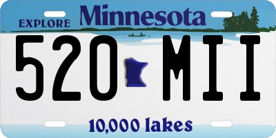 MN license plate 520MII