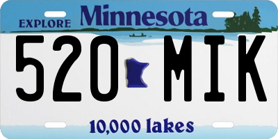 MN license plate 520MIK