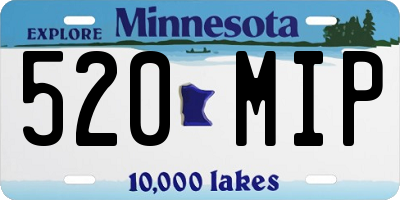 MN license plate 520MIP