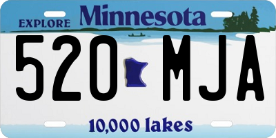 MN license plate 520MJA