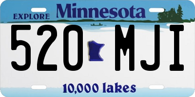 MN license plate 520MJI