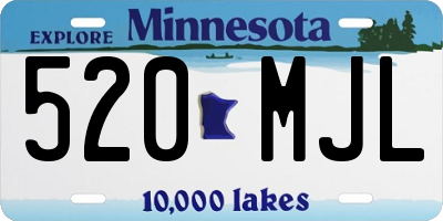 MN license plate 520MJL