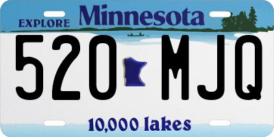 MN license plate 520MJQ