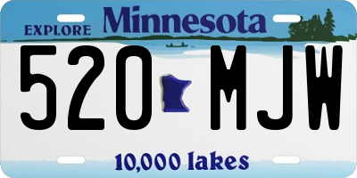 MN license plate 520MJW