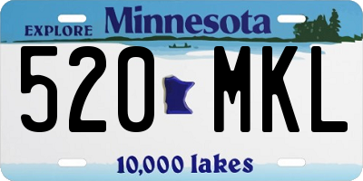 MN license plate 520MKL
