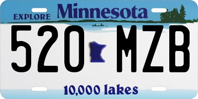MN license plate 520MZB
