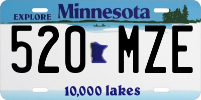 MN license plate 520MZE