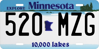 MN license plate 520MZG