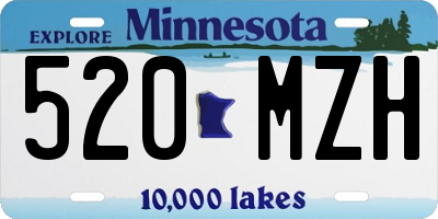 MN license plate 520MZH