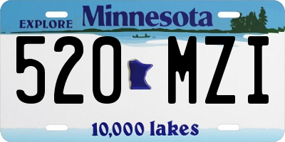 MN license plate 520MZI