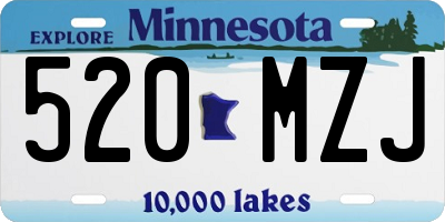 MN license plate 520MZJ