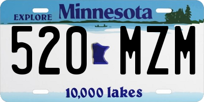 MN license plate 520MZM