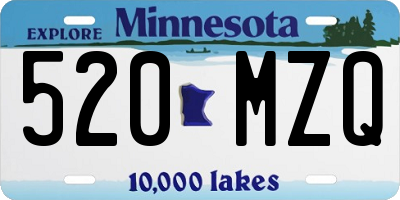 MN license plate 520MZQ