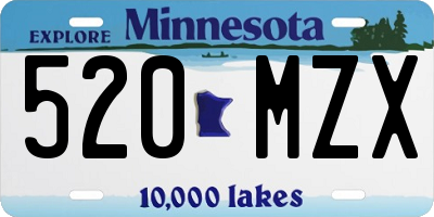 MN license plate 520MZX